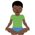 🧘🏿‍♂️ man in lotus position: dark skin tone display on Twitter